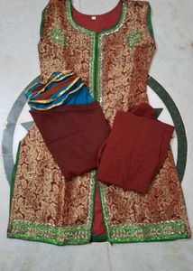 Ethnic Dress with Dupattas set of 2