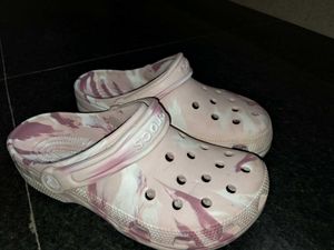 Crocs Pink Marble Swirl Clogs
