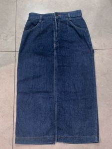 Classic Denim Midi Skirt
