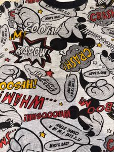 Mickey Mouse Comic Print T-Shirt