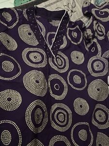 Purple Printed Kurta