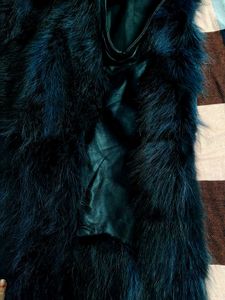 Branded stunning long faux fur jacket