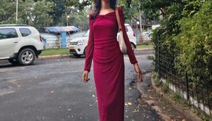 Elegant Maroon Maxi Dress