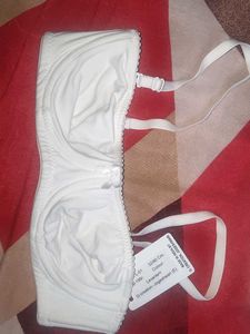 Comfortable White Bra Set