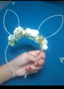 Floral Bunny hairband cat women girl