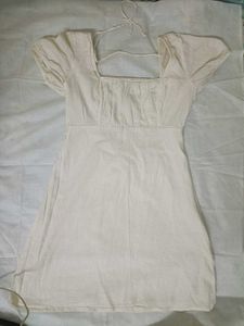 mini white stretchable dress