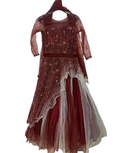 Elegant Maroon Anarkali Dress