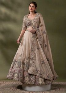 Noor Royale Beige Lehenga with Stones, Sequin