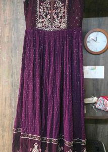 Elegant Sequined Ethnic Gown