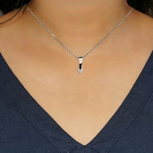 Shining Heart Silver Chain With Pendant