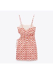 New Zara Celeb Style Cutout Printed Mini Dress