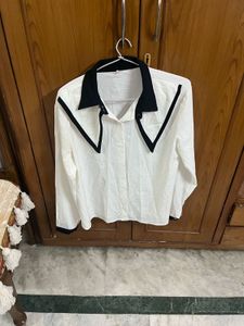 Chic White & Black Shirt 🆕