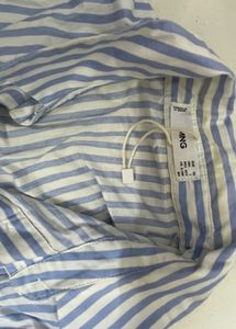Blue Striped Collared Shirt