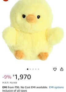 Aurora Chickadee Chick Rolly Pet 5 Inch - Stuffed