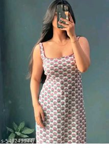 Floral Print Sleeveless Kurta