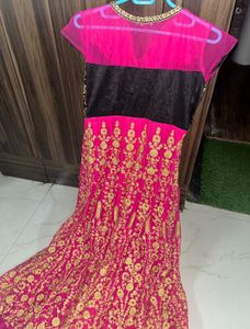 Brand Neww Pink Embroidery Ethnic Gown