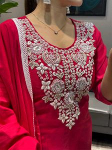 Most Demanding Readymade Pink Kurta Set