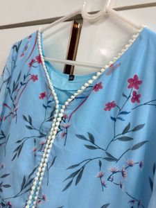 Beautiful Blue Floral Maxi Dress