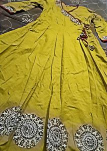 Mustard Colour Full Ghera Anarkali