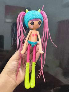 Cute Doll with Pink Hair and Blue Outfit