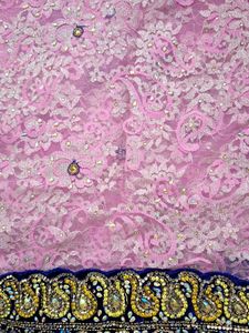 Elegant Pink Embroidered Saree