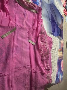 Beautiful Pink Embellished Kurta Set