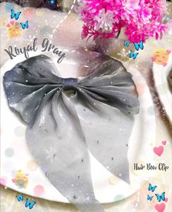 Colorful Hair Bow Clips - Set of 6