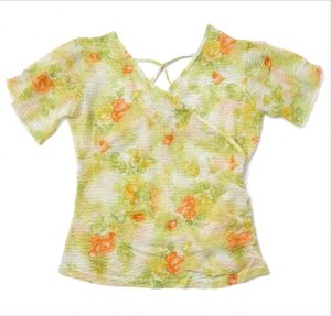 Floral Wrap Top