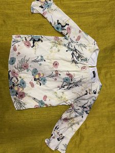 Floral Print Long Sleeve Blouse