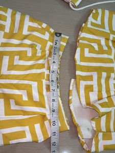 Yellow Geometric Print Co-ord Set