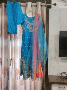 Beautiful Blue Kurta Set with Dupatta