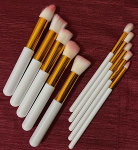 Set of 10 aesthetic makeup brushes