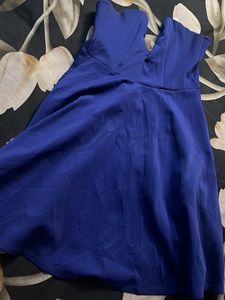 Vibrant Blue Strapless Mini Dress