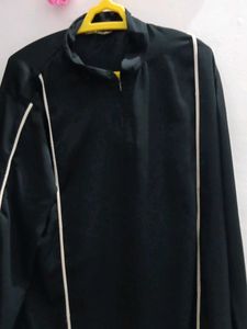 Elegant Black collor Abaya with White Piping