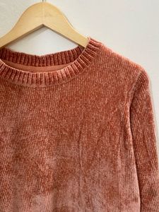 Coral Chenille Sweater