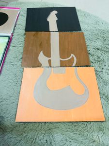 Guitar Art - Upcycled Wood Panels Painting