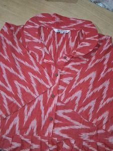 Stylish Red Patterned Top