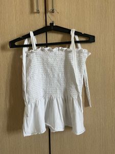 HARPA New White Smocked Camisole Top