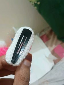 cat ear crochet clips