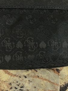 RARE Y2k Guess Black Cluch Bag w Heart Detail