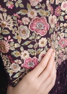 Elegant Purple Embroidered Lehenga Choli