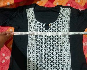 Classic Black Embroidered Kurta