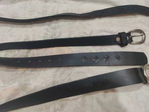 Classic Black Leather Belt
