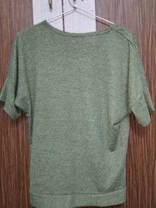 Sparkly Green Short Sleeve Top