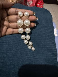 Elegant Pearl Drop Statement Earrings