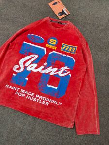 Vintage "Saints" Graphic Long-Sleeve T-Shirt