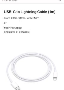 Original apple charging cable | warranty