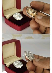 2 Pair Zirconia  Diamond Studs New
