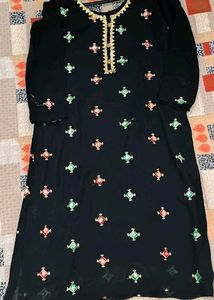 kurtis  frill plazo with contrast du
