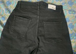 SASSAFRAS  High Waisted Black Wide Leg Jeans